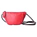 Genuine Leather Middle Size Crossbody Bag - Red