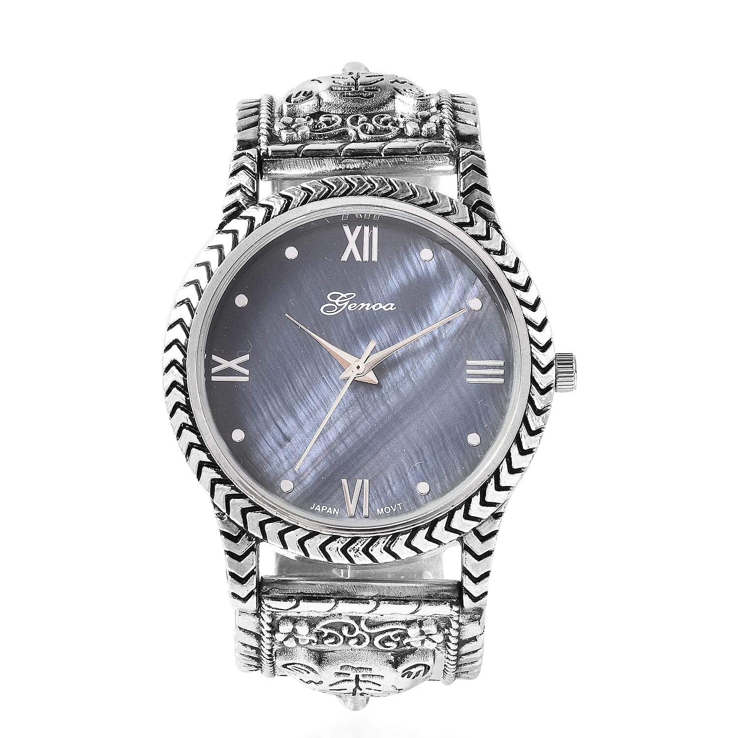 Genoa Japanese Movement Dark Blue Water Resistant Watch