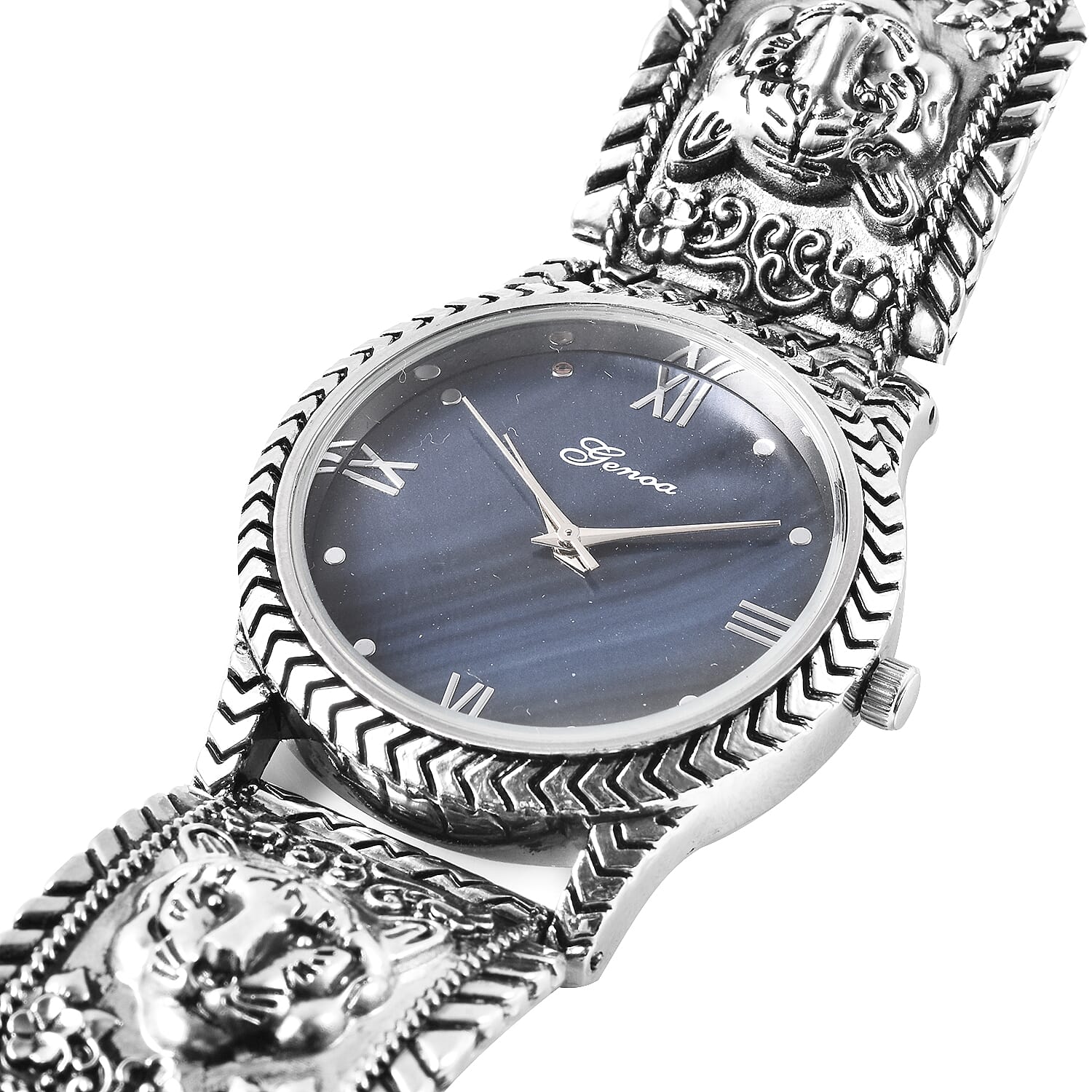 Genoa Japanese Movement Dark Blue Water Resistant Watch