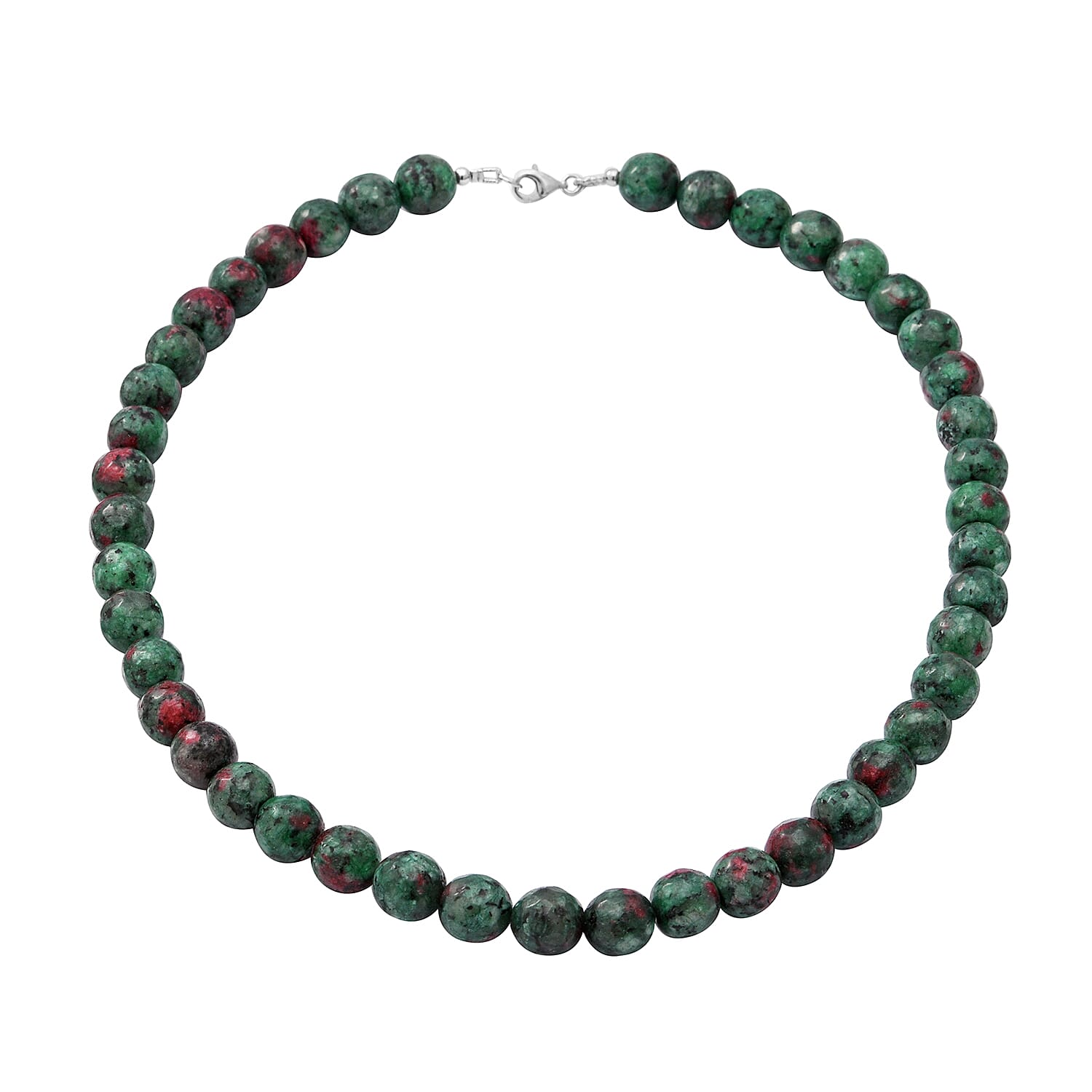 Collectors Edition- Rare Natural Ruby Zoisite  Necklace (Size - 18)  Sterling Silver 250.00 ct