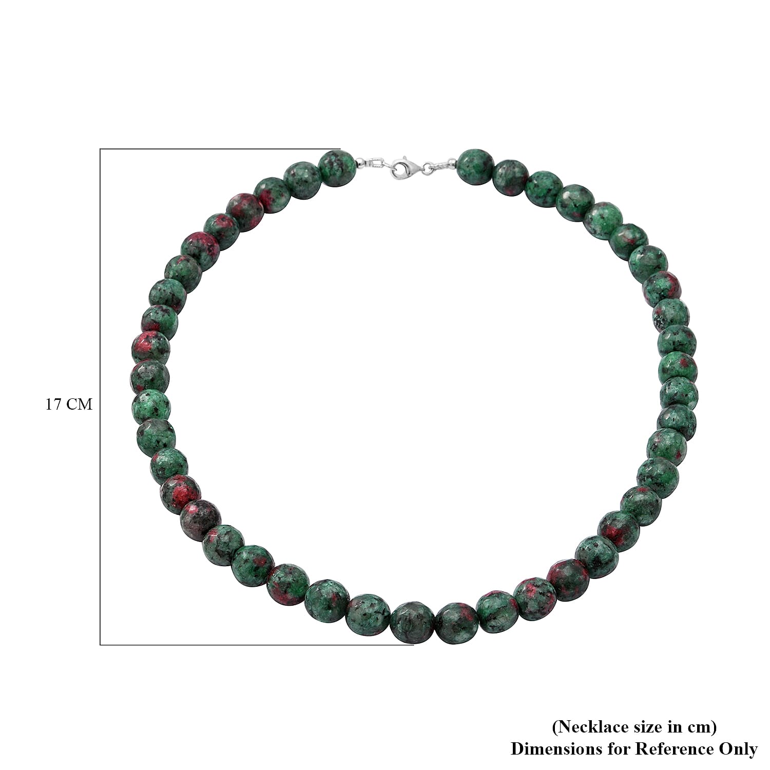 Collectors Edition- Rare Natural Ruby Zoisite  Necklace (Size - 18)  Sterling Silver 250.00 ct