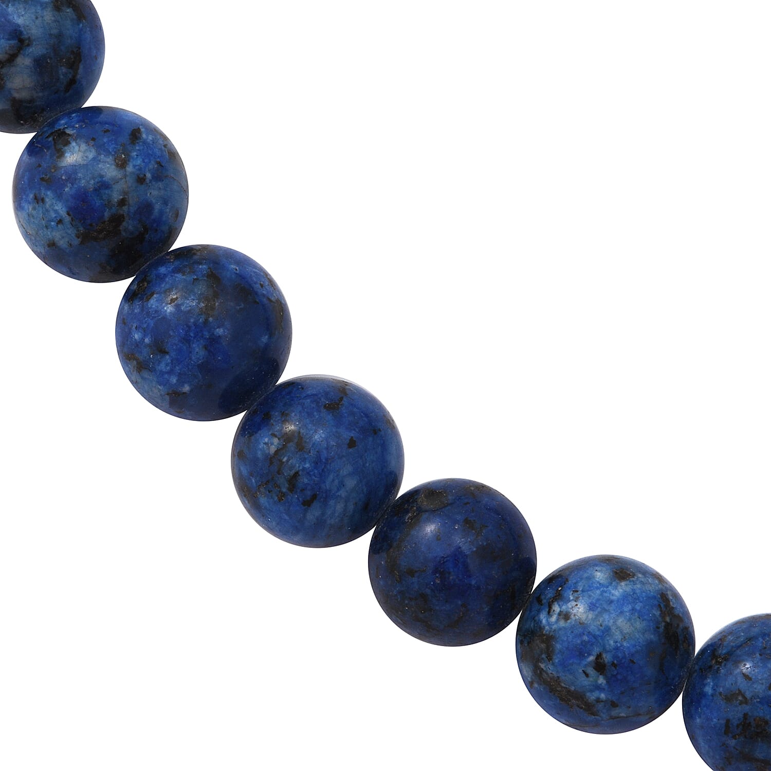 Dumortierite Beads Necklace (Size 18) in Sterling Silver 306.00 Ct.