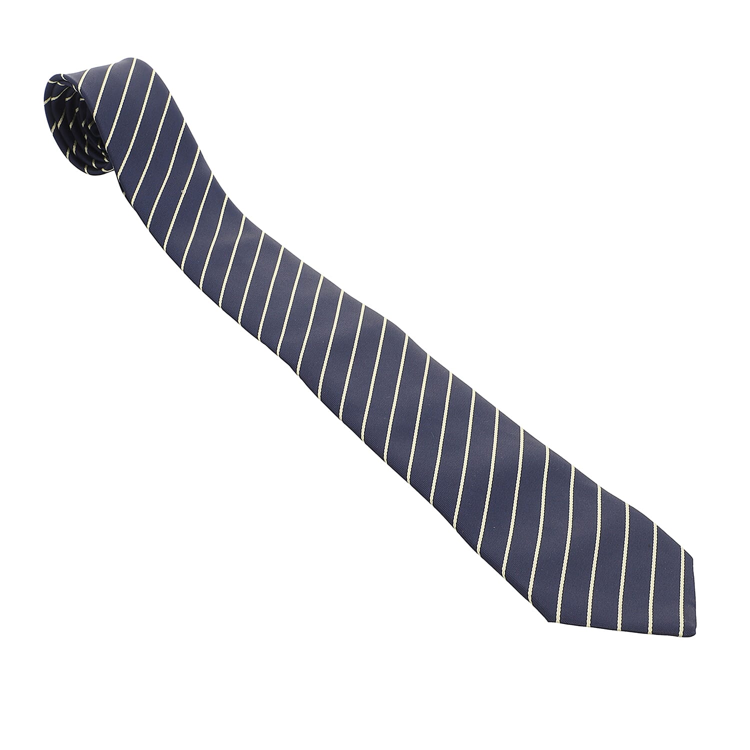 3 Piece Set - Tie, Cufflink, Pocket Square in a Gift Box - Navy (Size Tie- 150x8 cm; Pocket Square- 25 Cm)