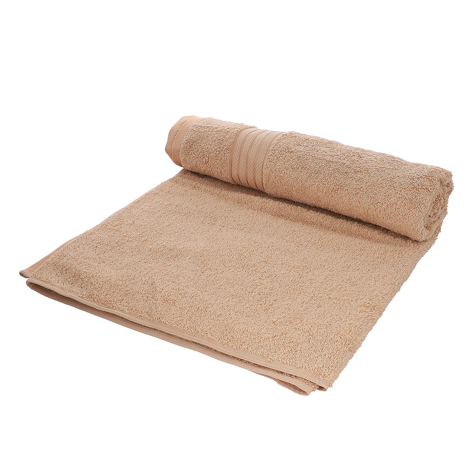 100%Egyptian Cotton Terry Towel Sheet (Size:165x90Cm) - Beige