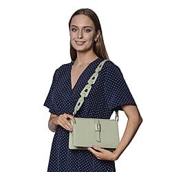 PASSAGE. lifestyle-Color:Light Blue; size/Profile:Shoulder bag;wall(exterior);Semi-PU. Lining(interior):polyester  Pockets(exterior):button-1;Pockets(interior):Zipped-1.Measurement(inch):20*