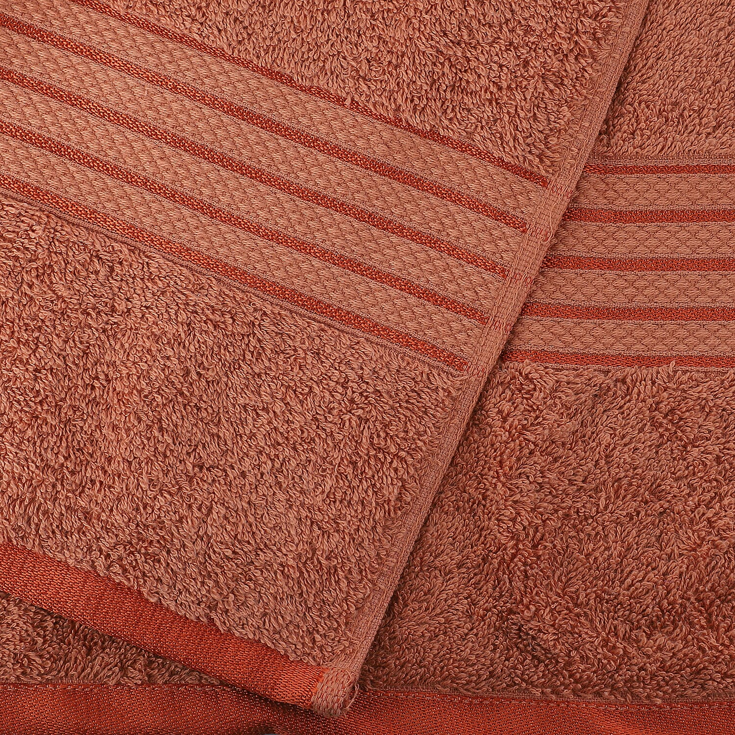 100%Egyptian Cotton Terry Towel Sheet (Size:165x90Cm) - Brick