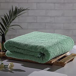 100%Egyptian Cotton Terry Towel Sheet (Size:165x90Cm) - Sage