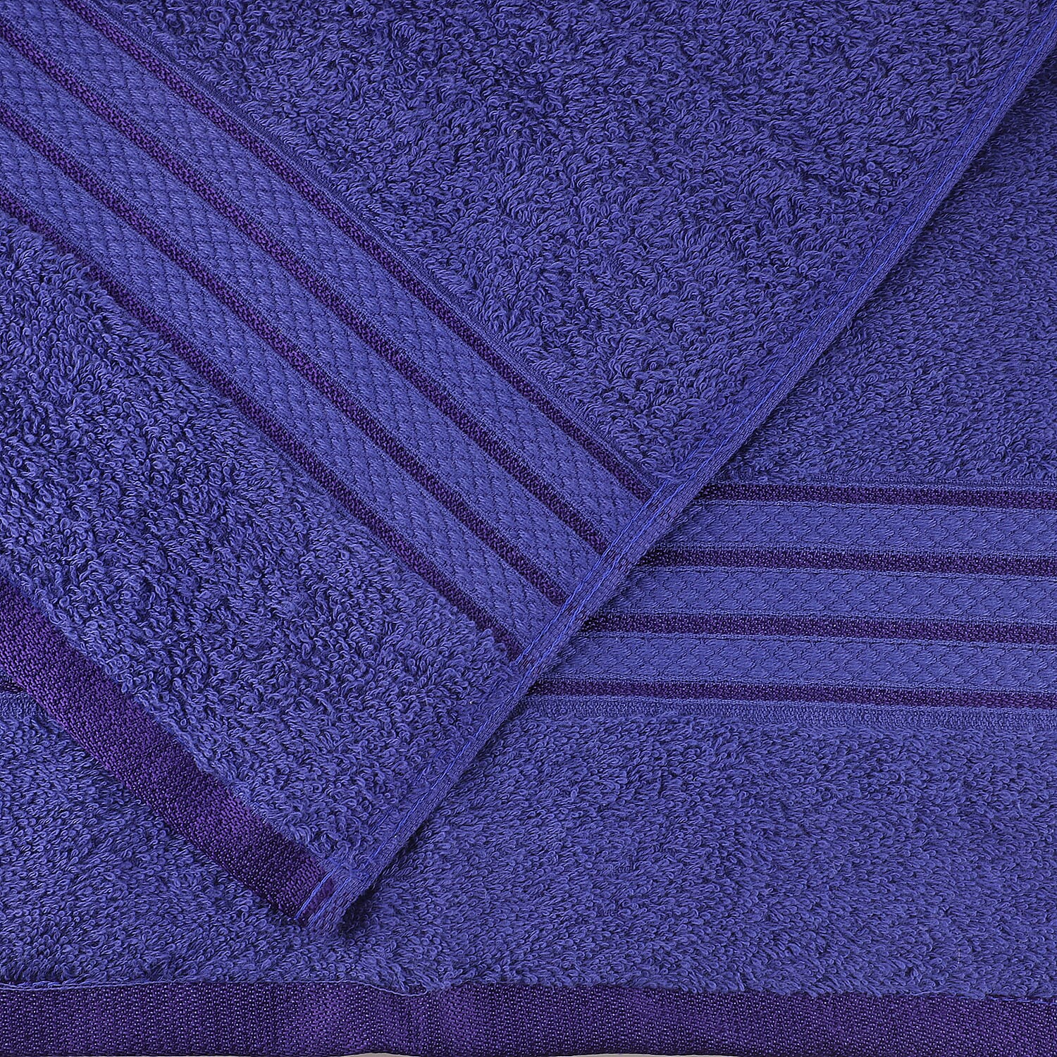 3 Piece Set - 100%Egyptian Cotton Bath Towel (Size 76x137Cm), Hand Towel (Size 41x71Cm) and Face Towel (Size 30 Cm) - Navy