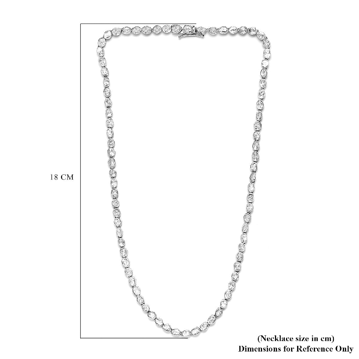 Limited Edition-  Polki Diamond Necklace (Size 18) in Platinum Overlay Sterling Silver 6.00 Ct, Silver Wt 20.86 Gms.