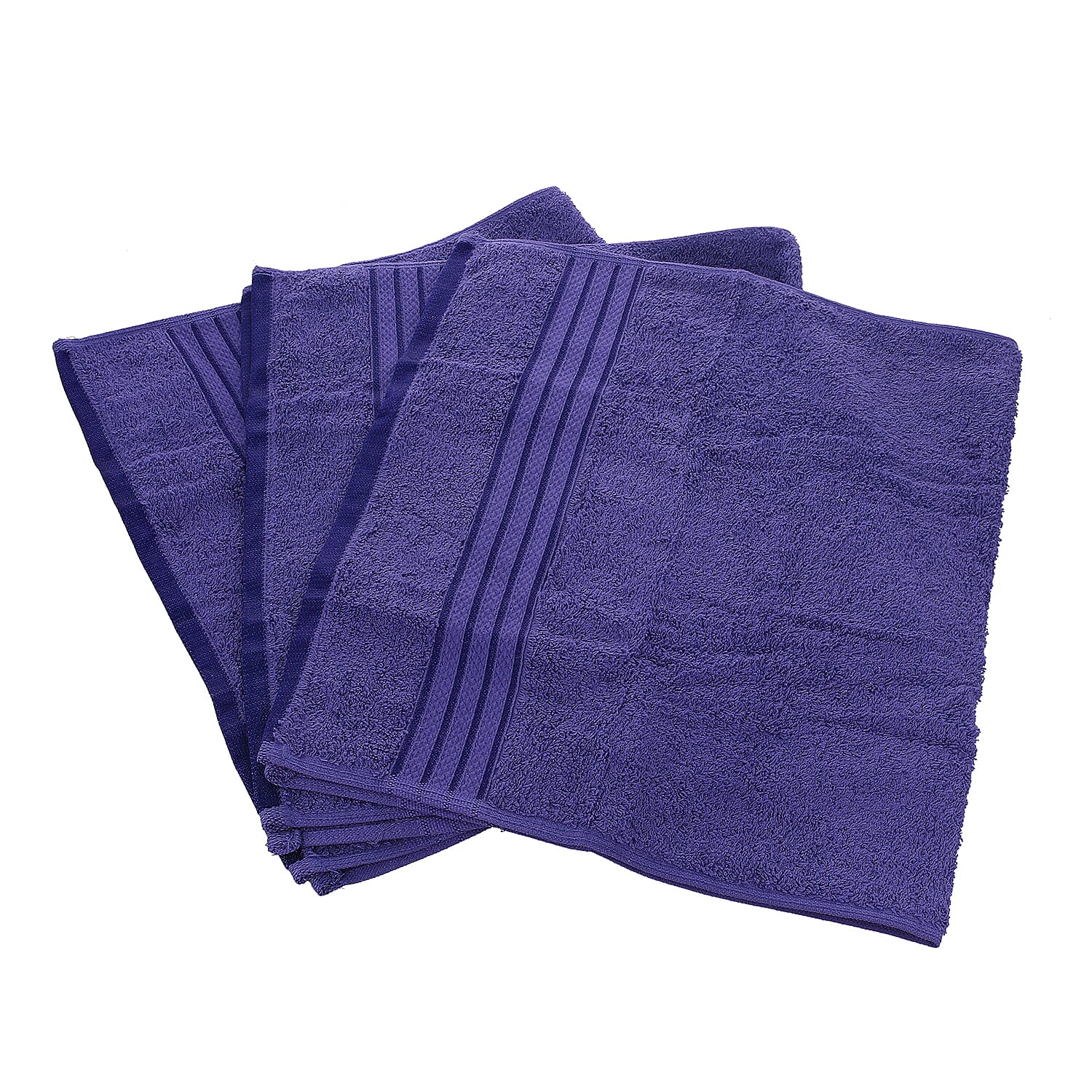 Set of 3 - 100% Egyptian Cotton Terry Hand Towel (Size 71x41Cm) - Navy