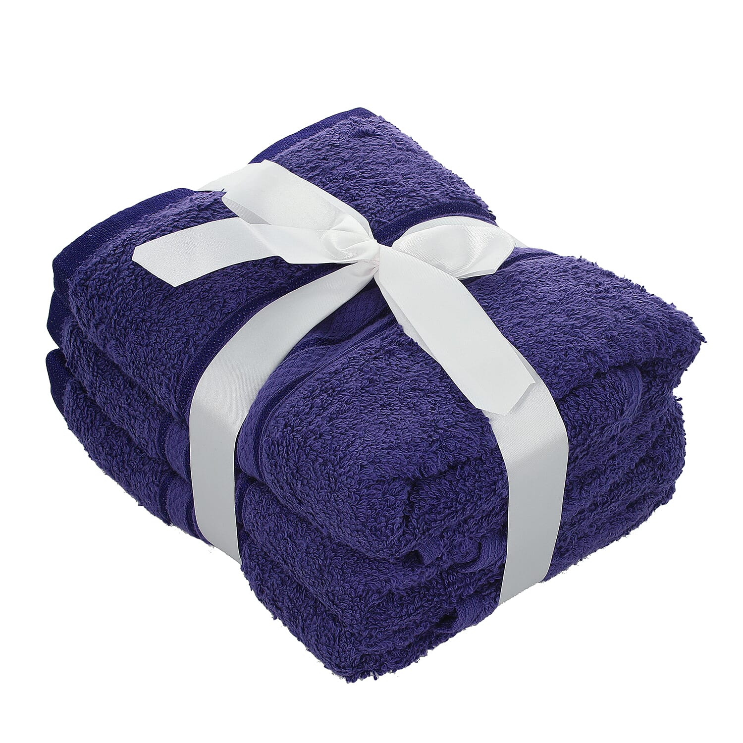 Set of 3 - 100% Egyptian Cotton Terry Hand Towel (Size 71x41Cm) - Navy