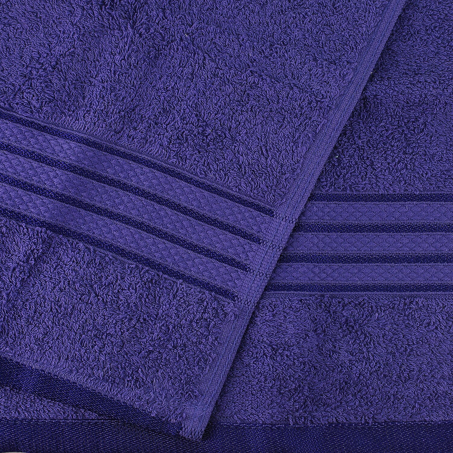Set of 3 - 100% Egyptian Cotton Terry Hand Towel (Size 71x41Cm) - Navy