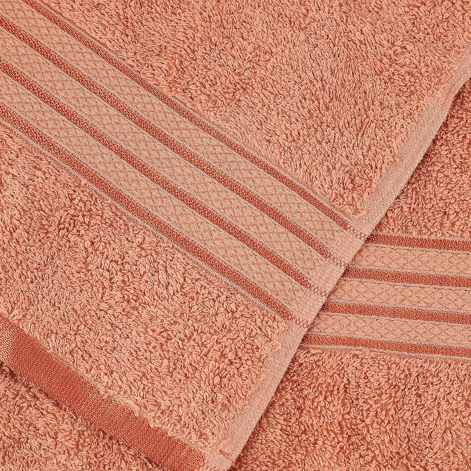 Set of 3 - 100% Egyptian Cotton Terry Hand Towel (Size 71x41Cm) - Brick