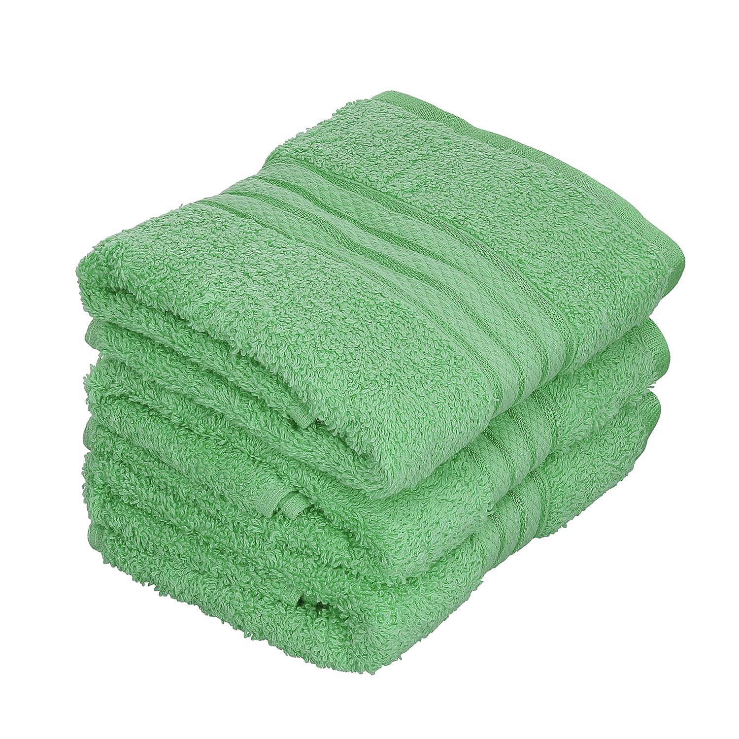 Set of 3 - 100% Egyptian Cotton Terry Hand Towel (Size 71x41Cm) - Sage