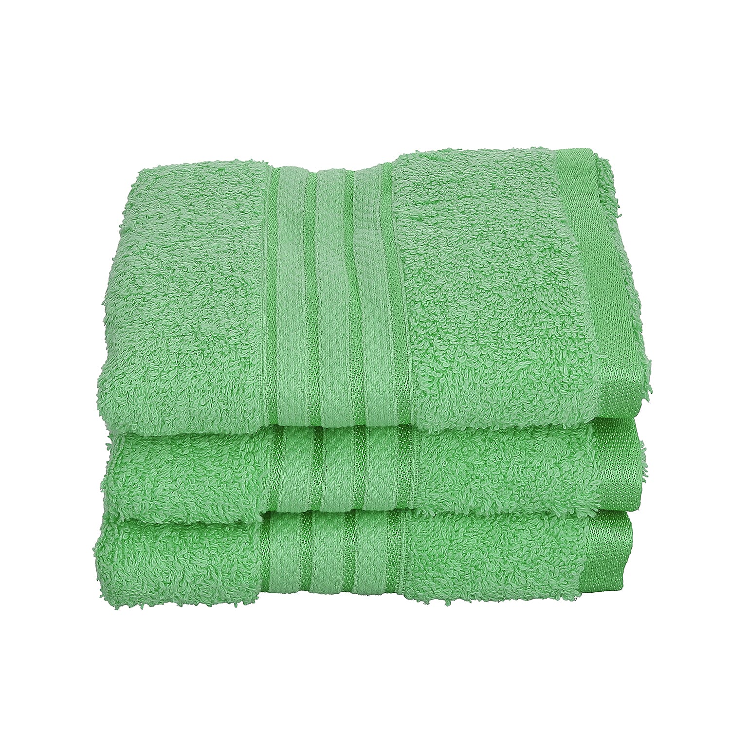 Set of 3 - 100% Egyptian Cotton Terry Hand Towel (Size 71x41Cm) - Sage