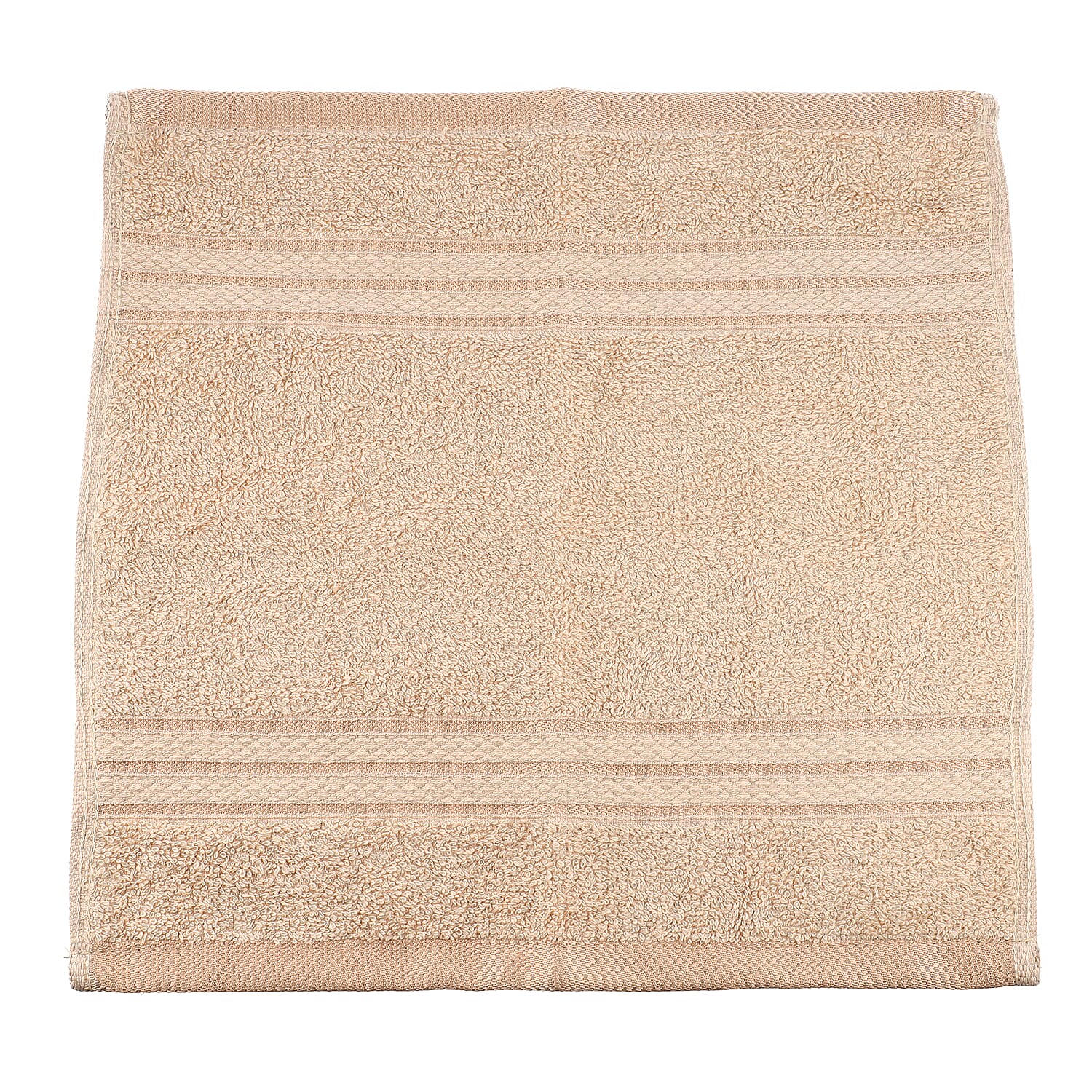 Set of 10 - 100%Egyptian Cotton Face Towel (Size:30x30Cm) - Beige