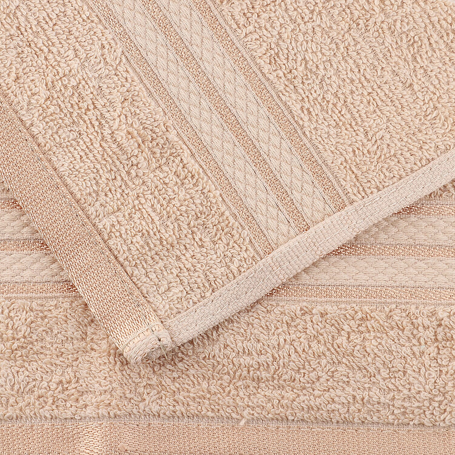 Set of 10 - 100%Egyptian Cotton Face Towel (Size:30x30Cm) - Beige