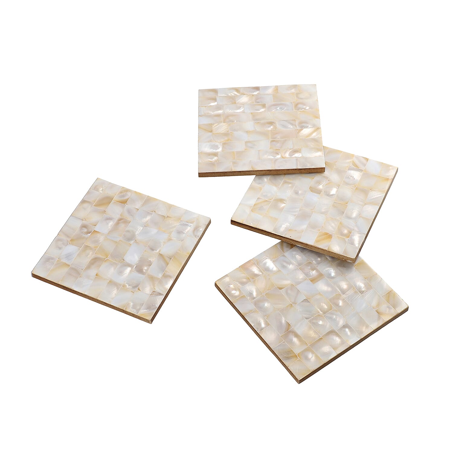 Mother of Pearl offers Coaster Set, Square, Cream