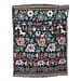 100% Cotton JACQUARD WOVEN Floral Print Throw with Fringes (Size - 150X125 Cm) - Black & Multi
