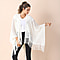 Knitted Kimono with Tassel Detailing Kimono - White