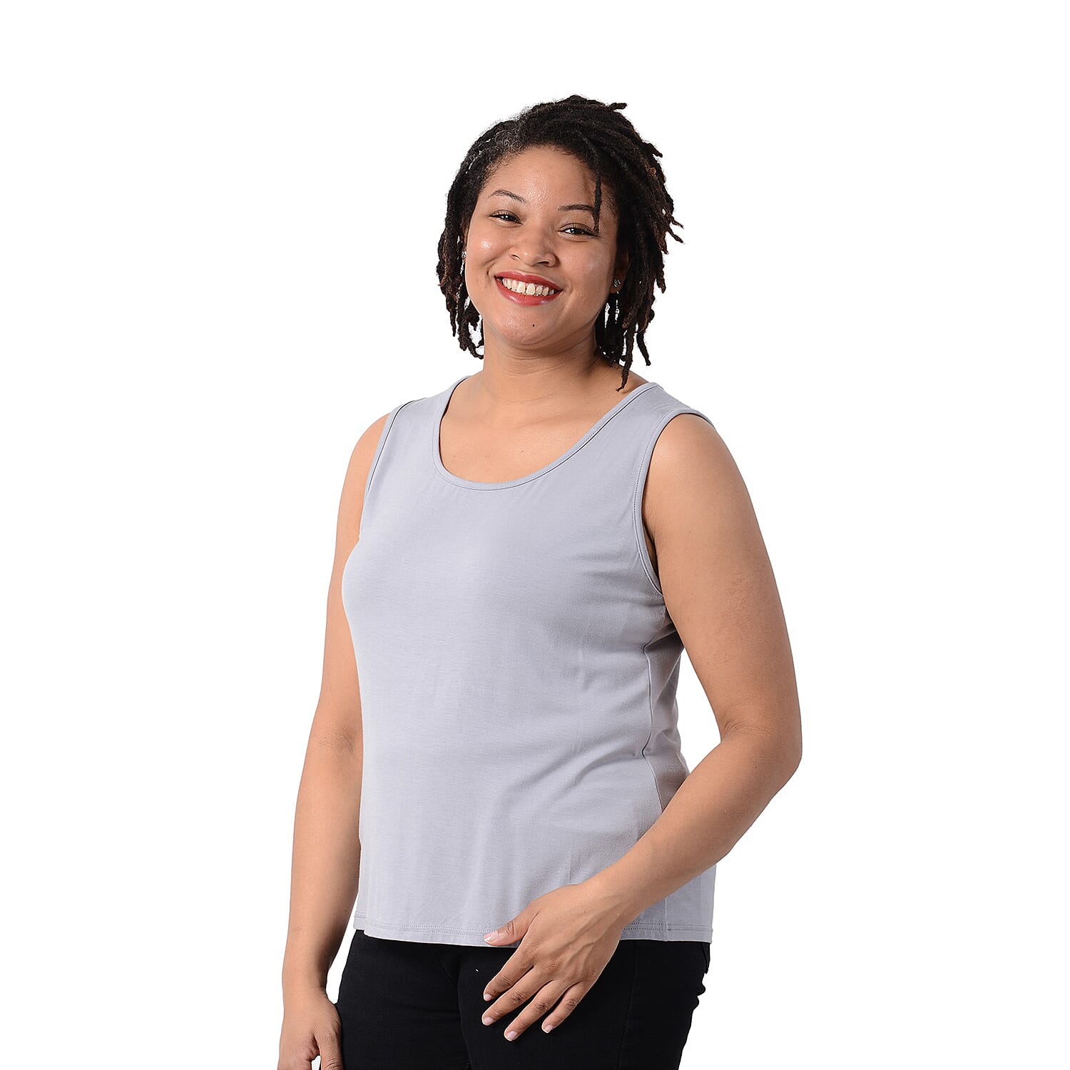 2 Piece Set - Matching Cardigan and Tank Top - Blue