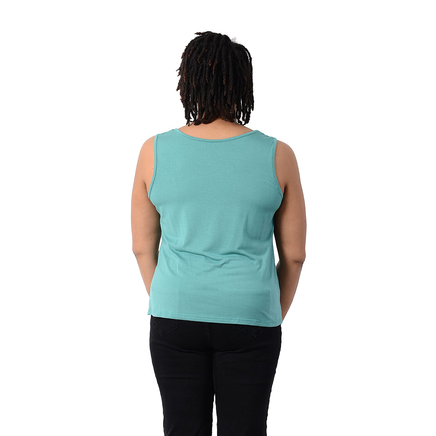 2 Piece Set - Matching Cardigan and Tank Top - Blue