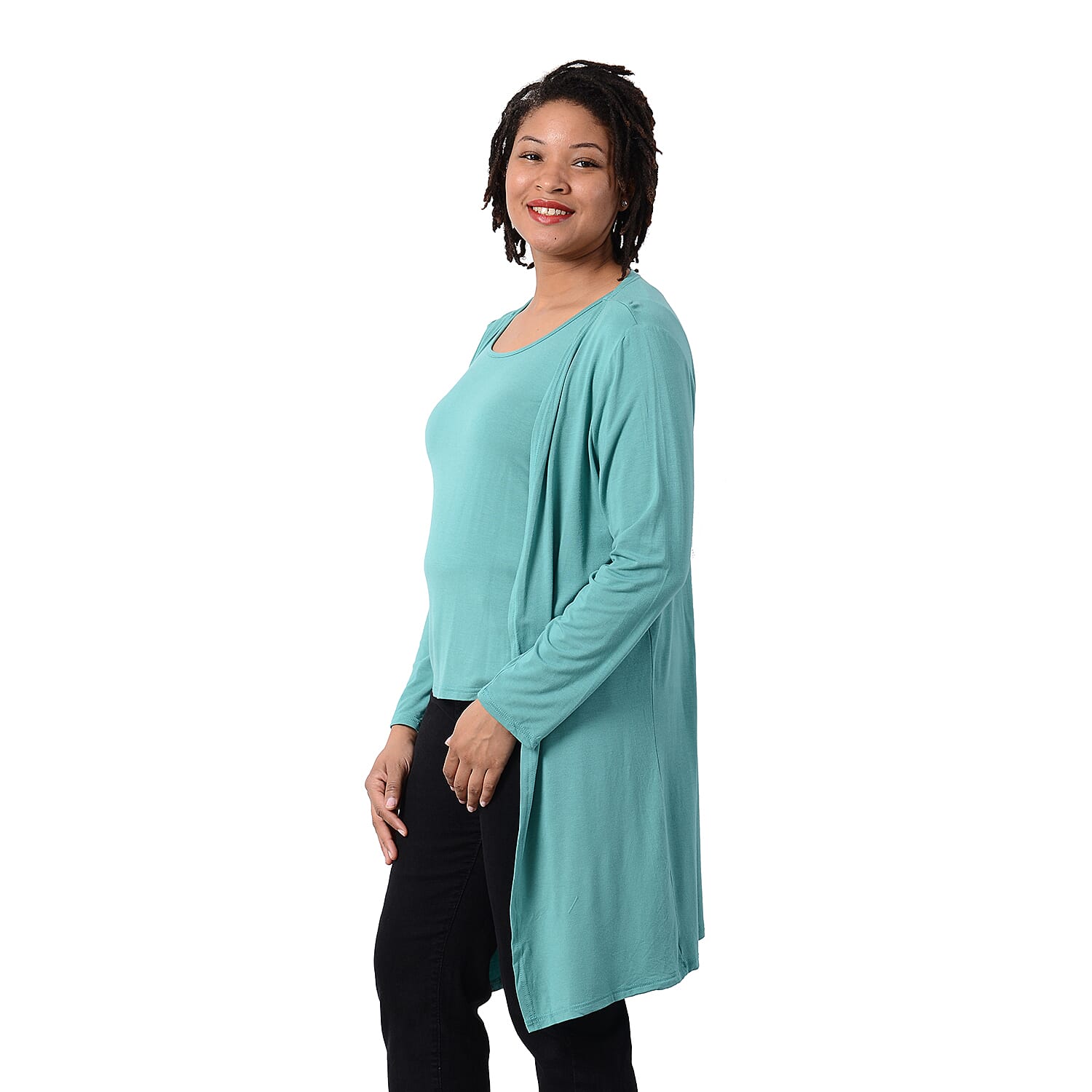 2 Piece Set - Matching Cardigan and Tank Top - Blue