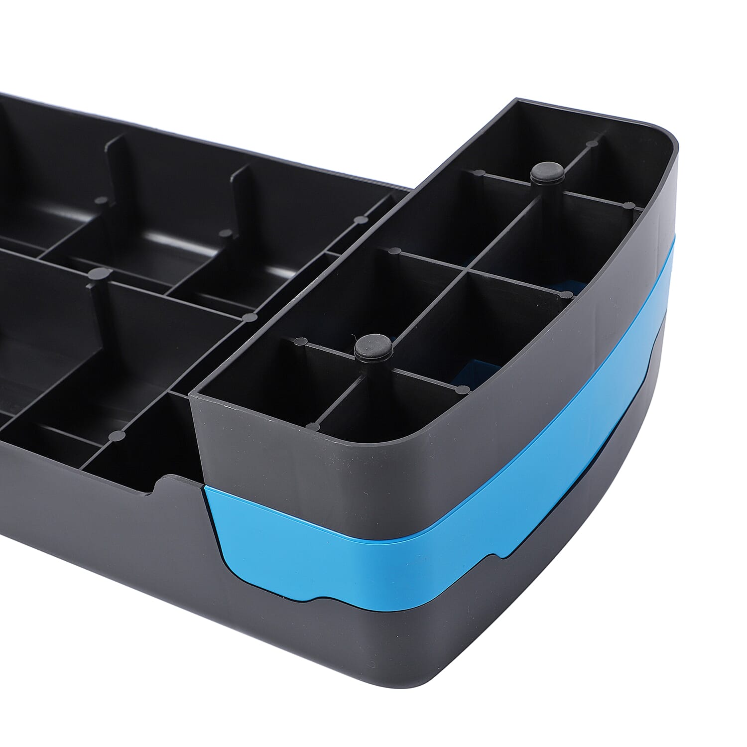 2 Level Aerobic Step (Size 68.5x28x10-15cm) - Black & Blue