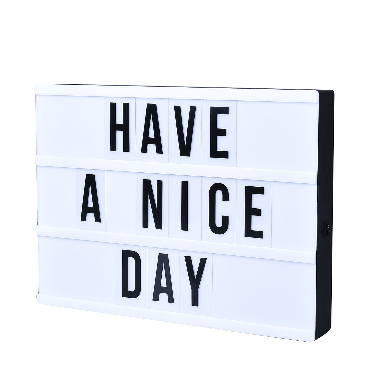 DIY  Cinematic LED Light Box (Size 30x22x4 Cm) - Black - White - (Requires 6AA Batteries - Not Incld)