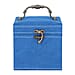 Blue Velvet 3 layer jewelry box with mirror vintage style handle and lock