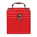 Red Velvet 3 layer jewelry box with mirror vintage style handle and lock