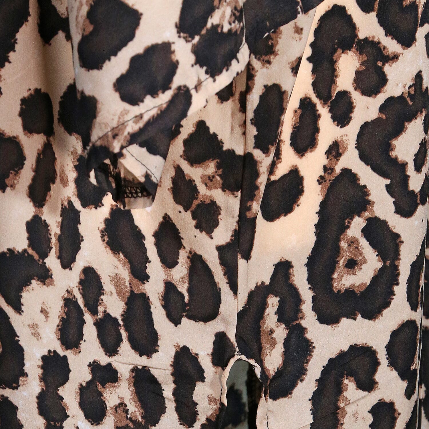 Beige Leopard Pattern Duster Long Kimono (Size upto 24)