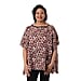 Leopard Print Blouse with Open Shoulder Design in Pink (Free Size / Length72 cm)