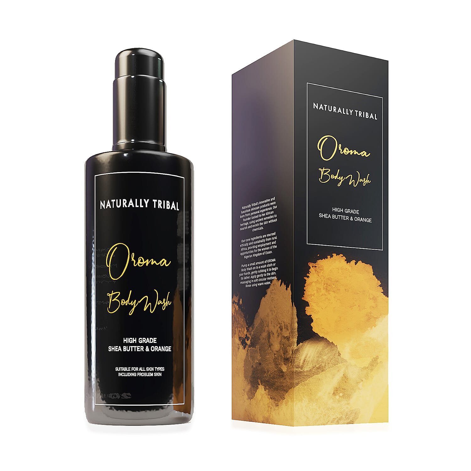 Naturally Tribal- Oroma Body Wash - High Grade Shea Butter and Orange - 200ml