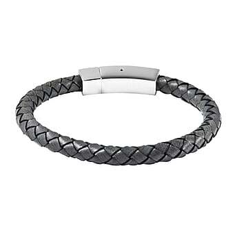 https://tjcuk.sirv.com/Products/62/9/6298391/Grey-Genuine-Leather-Bracelet-Size-with-Magnetic-Lock-in-Silver-Tone_6298391_3.jpg?w=342&h=342
