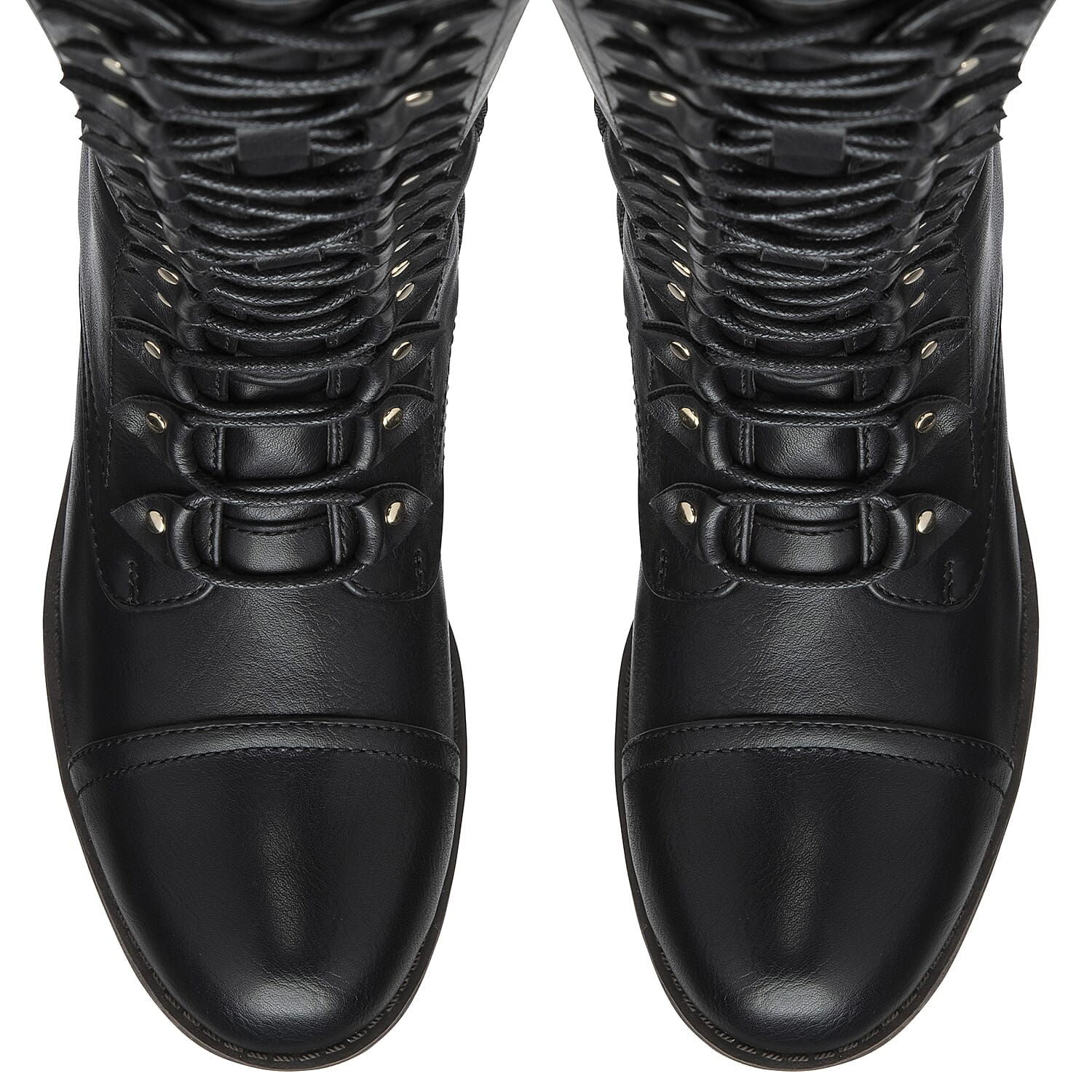 Lotus Tallulah Lace-Up Women's Knee-High Boots - Black