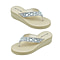 Thomas Calvi Wedge Heel Summer Sandals in Cream Colour (Size 4)