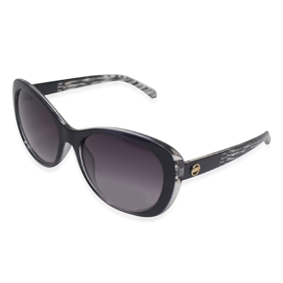 Eyecatcher Black Sunglasses with Graduated Black Tint Finish Lenses