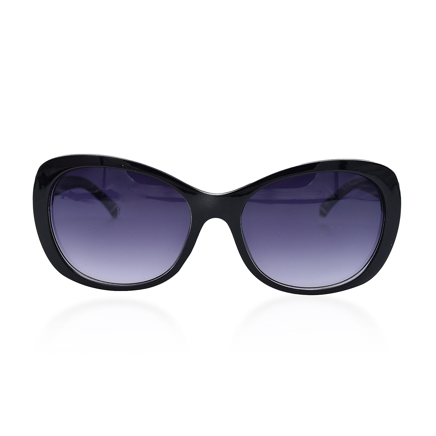 Eyecatcher Black Sunglasses with Graduated Black Tint Finish Lenses