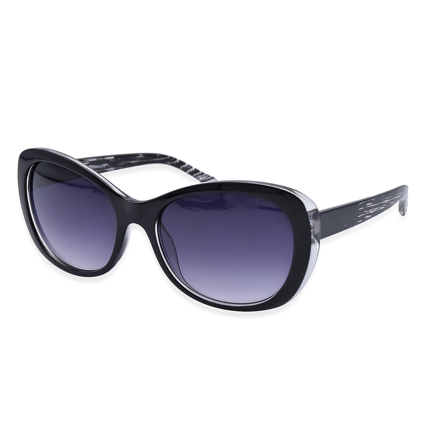Eyecatcher Black Sunglasses with Graduated Black Tint Finish Lenses
