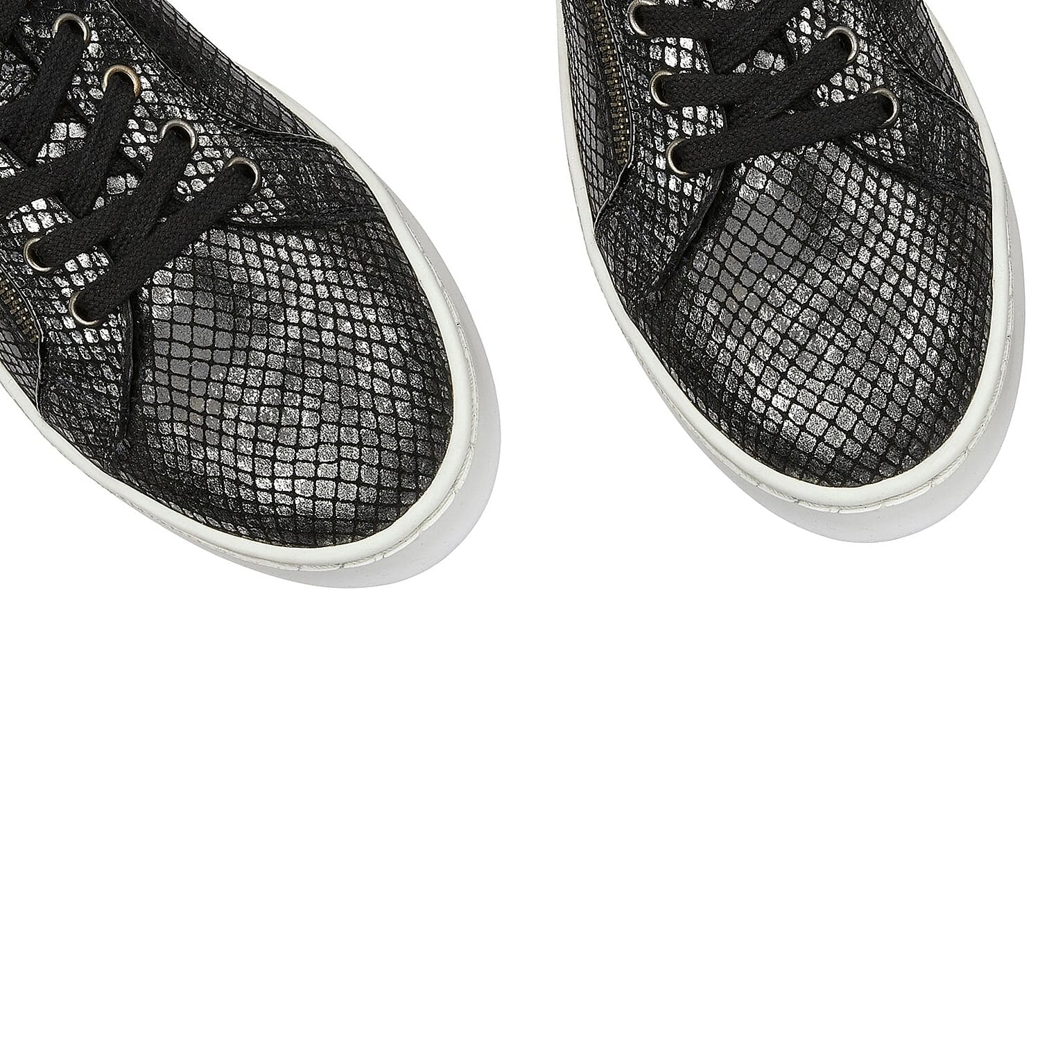 Lotus Stressless Snazzy Leather Shoes with Zip Details (Size 3) - Black