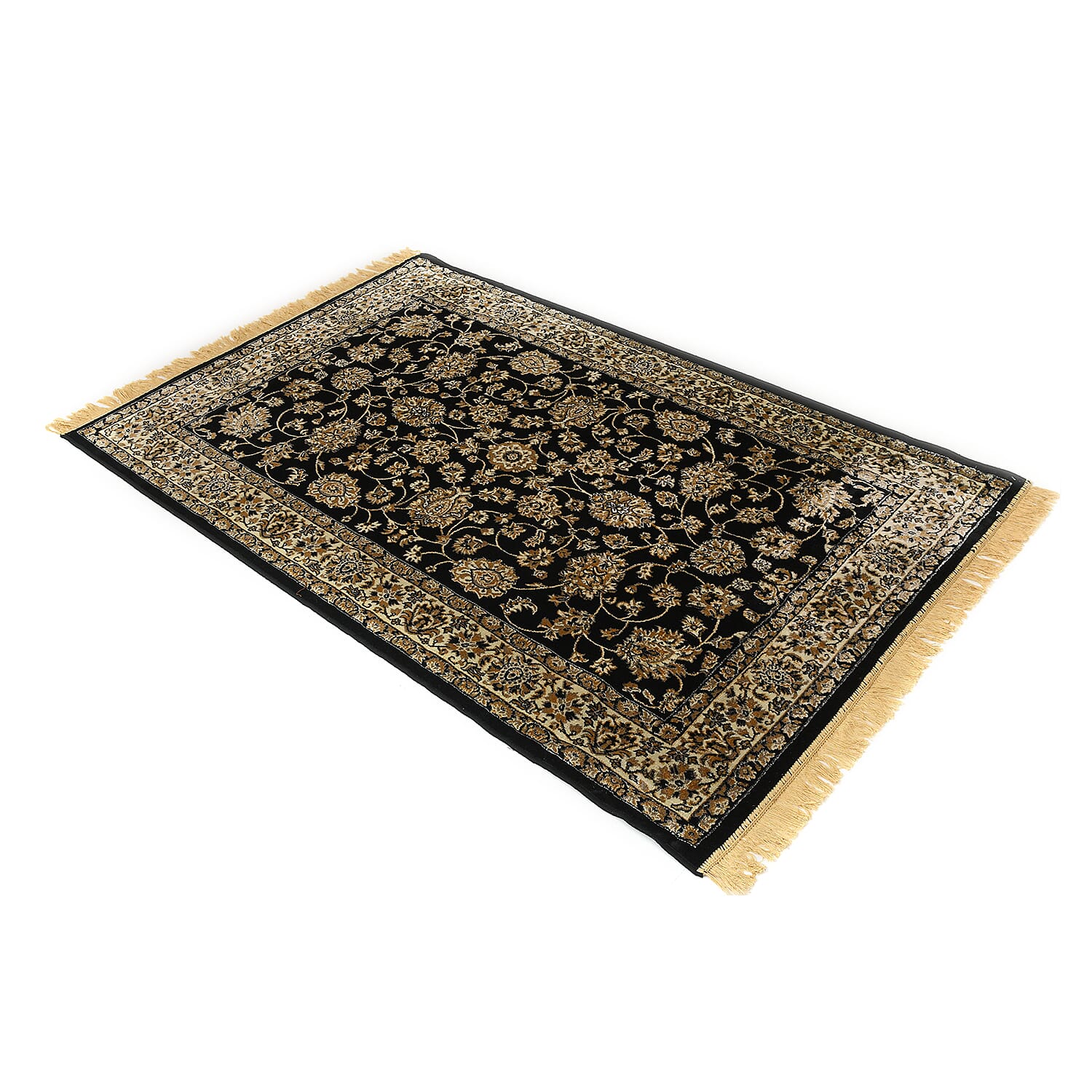 Traditional Persian Pattern Carpet (Size 120x180 Cm) - Black