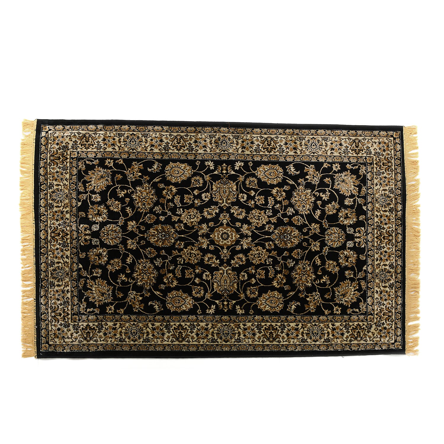 Traditional Persian Pattern Carpet (Size 120x180 Cm) - Black