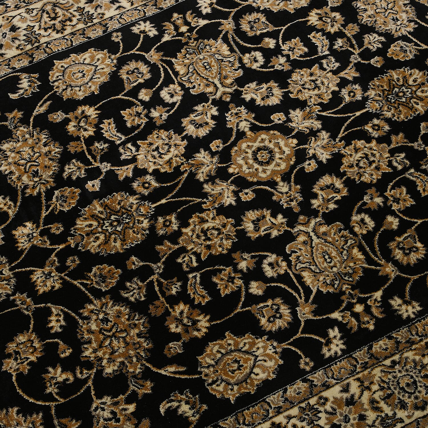 Traditional Persian Pattern Carpet (Size 120x180 Cm) - Black