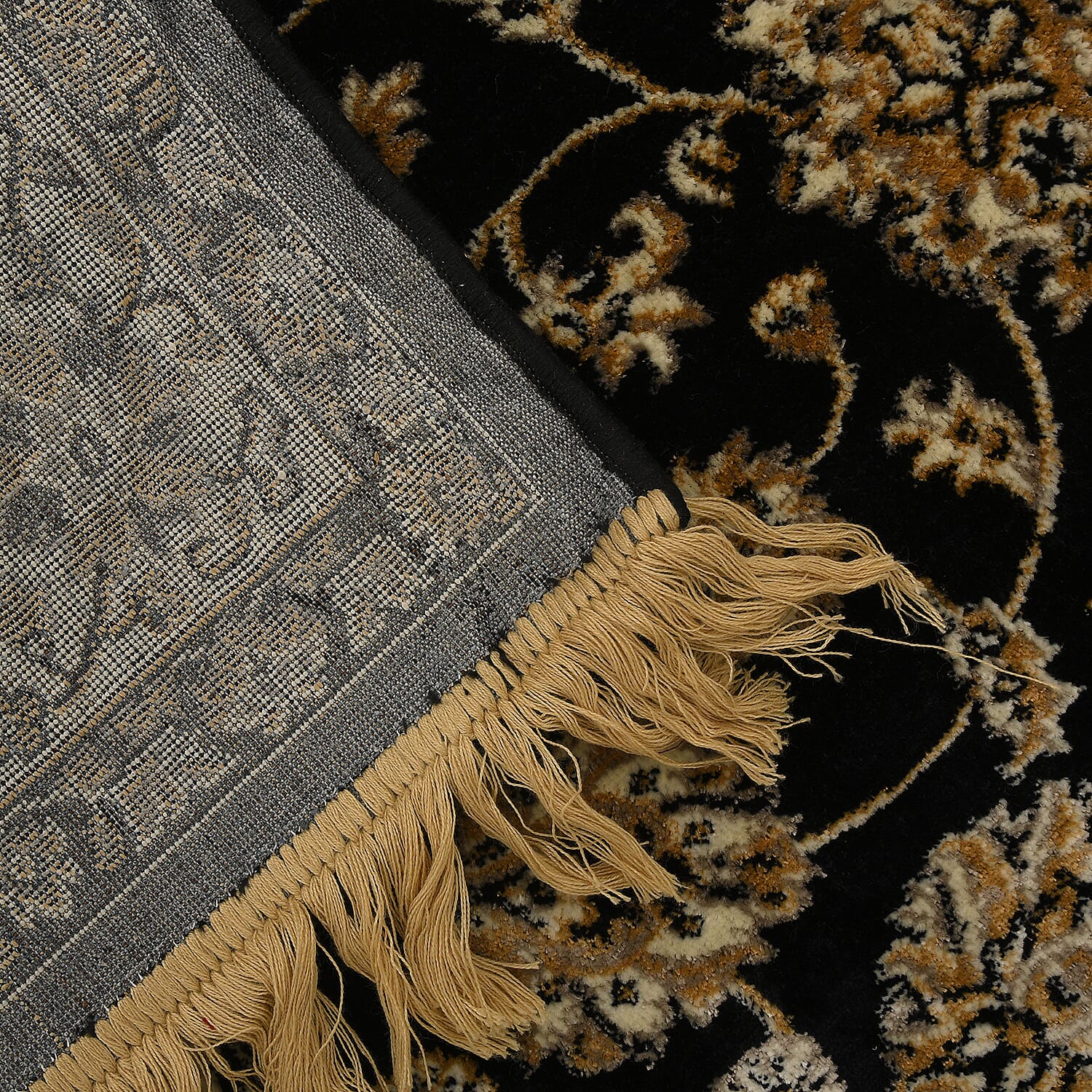 Traditional Persian Pattern Carpet (Size 120x180 Cm) - Black
