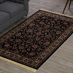 Traditional Persian Pattern Carpet (Size 120x180 Cm) - Black