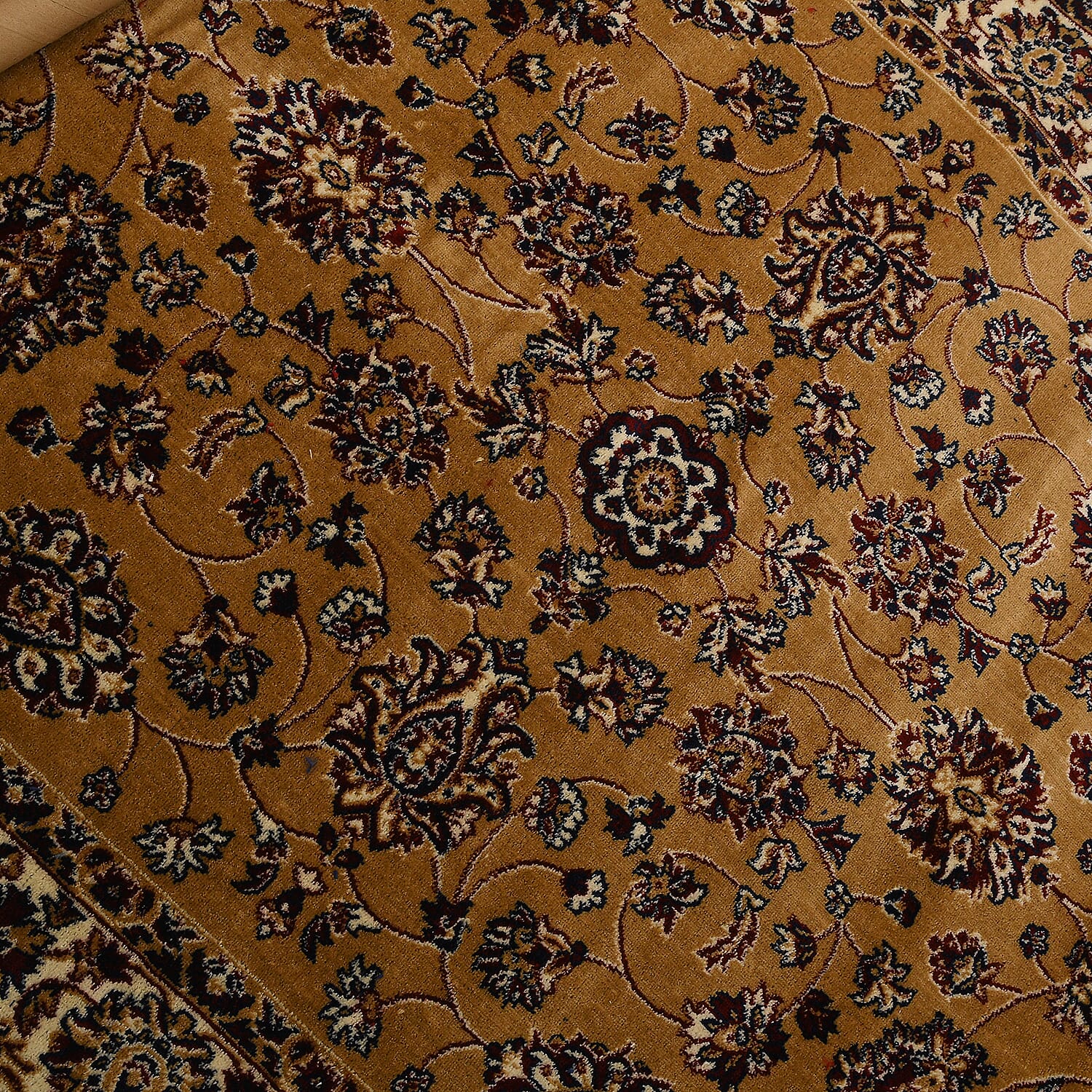 Traditional Floral Pattern Carpet (Size 120x180 Cm) - Gold
