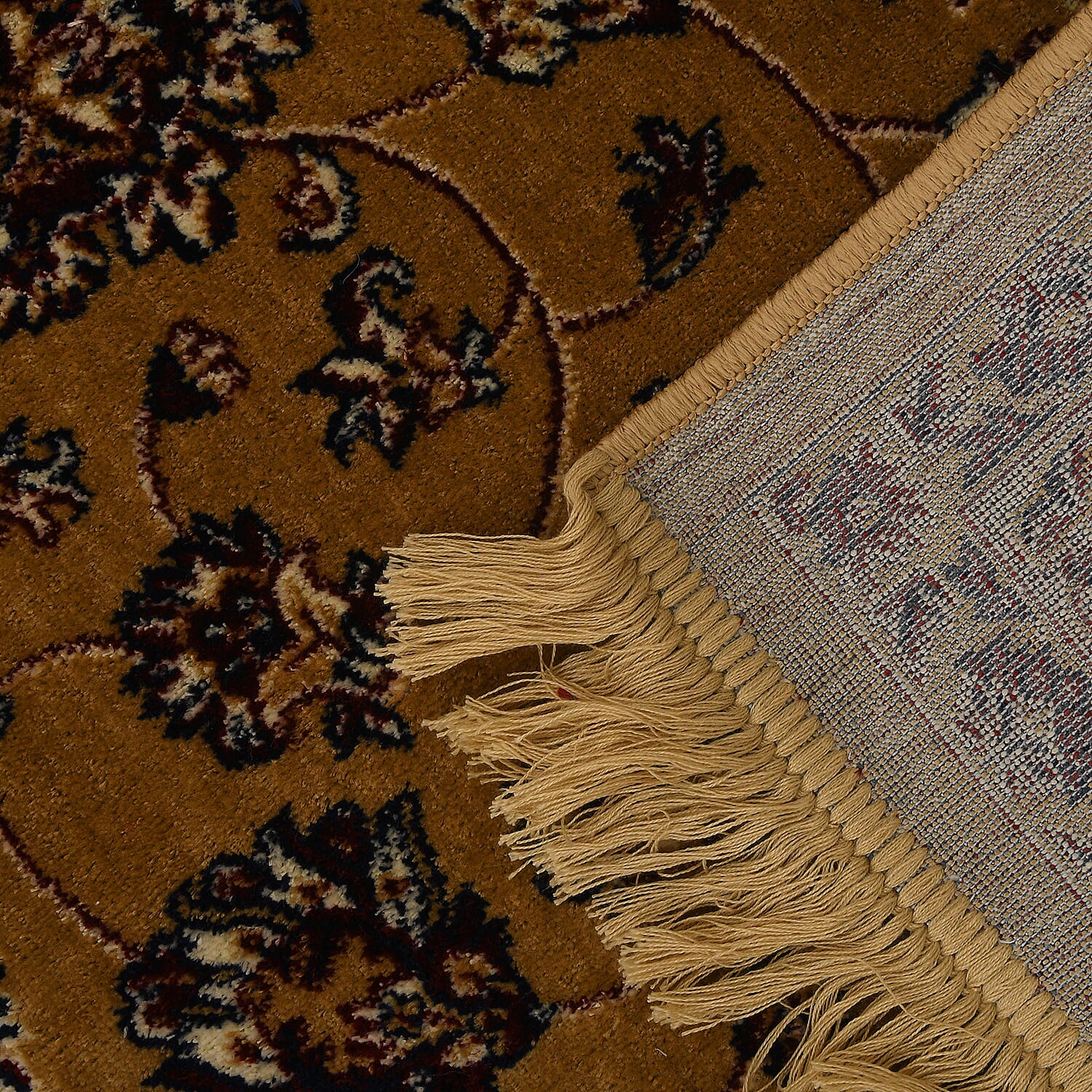 Traditional Floral Pattern Carpet (Size 120x180 Cm) - Gold