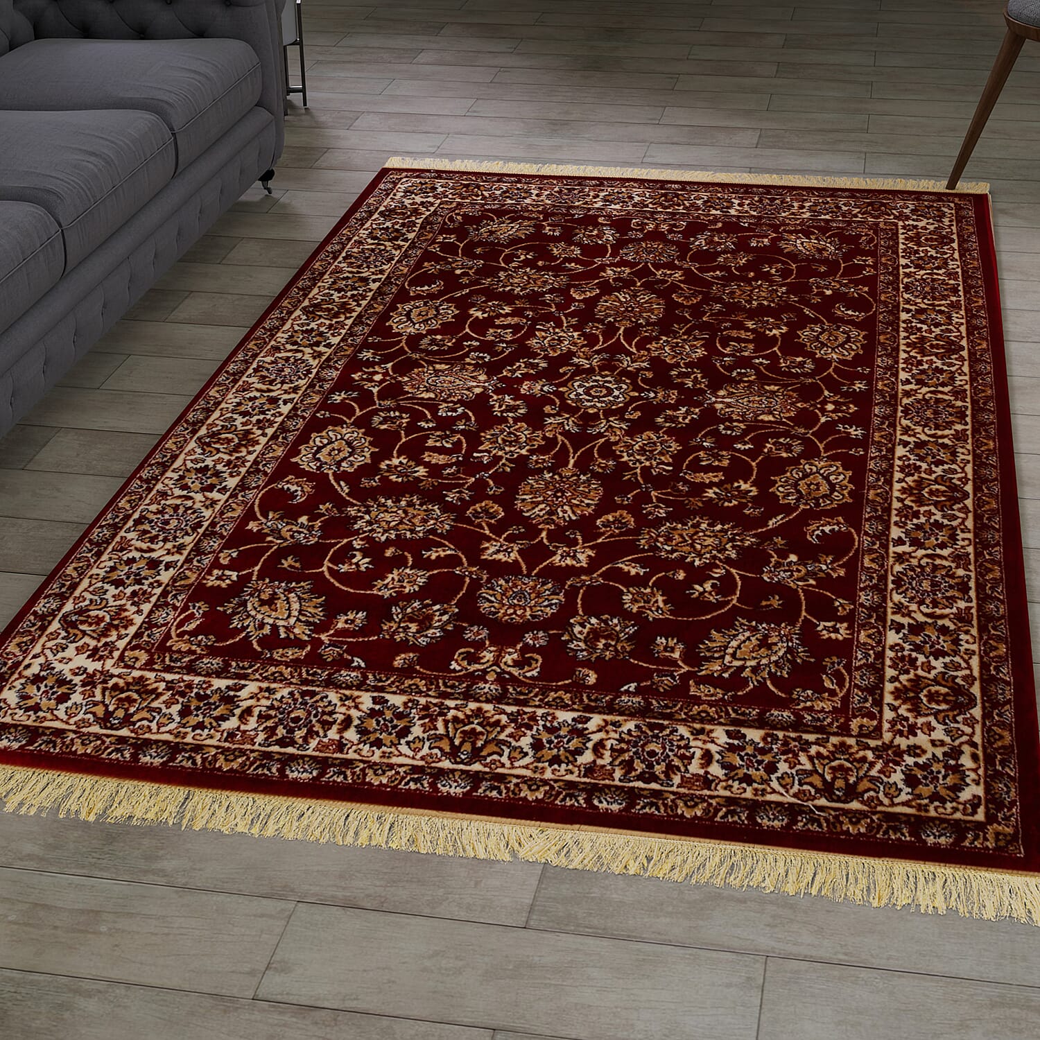 Traditional Persian Pattern Carpet (Size 120x180 Cm) - Gold & Navy