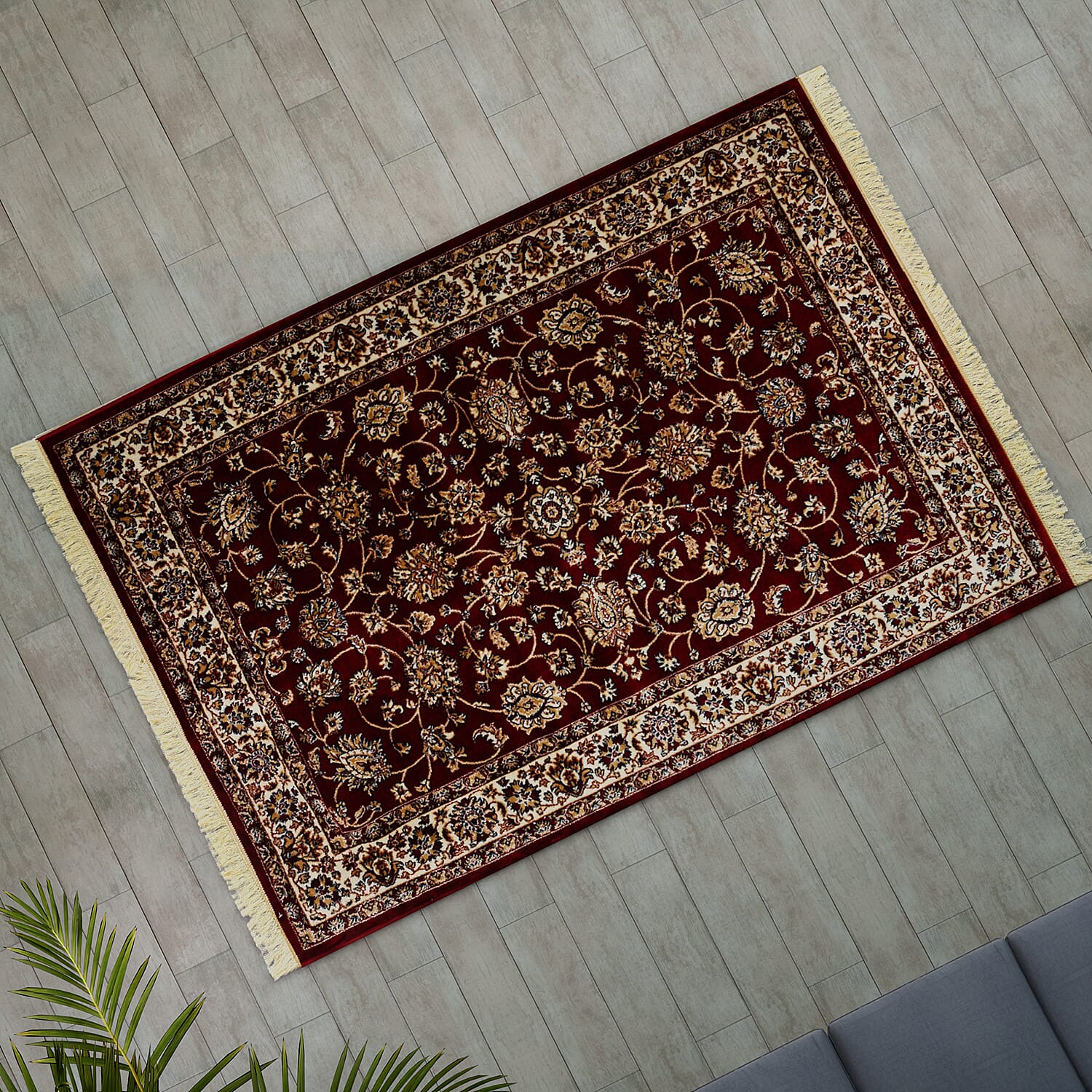 Traditional Persian Pattern Carpet (Size 120x180 Cm) - Gold & Navy